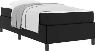 Zdjęcie produktu dla vidaXL Rama łóżka z materacem czarna 80 x 200 cm tkanina