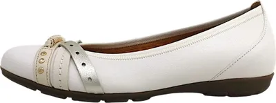 Productafbeelding van Gabor: Lage schoenen, slippers, ballerina's, wit, feestelijk
