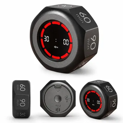 Produktbild von Flip Timer Digitaler Timer mit Countdown und Stoppuhr 7 Zeitmodi USB aufladbar mit LED Fortschrittsanzeige