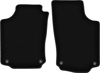 Produktbild von Wielganizator Velours-Autoteppiche vorne – passend für Opel Combo C (kombivan, Bj. 2001-2011) –  schwarz, passgenau, mit Befestigungen set 2 Stk.