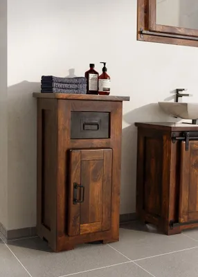 Produktbild von Badunterschrank 42x80cm 'Bayamo' Mango & Eisen