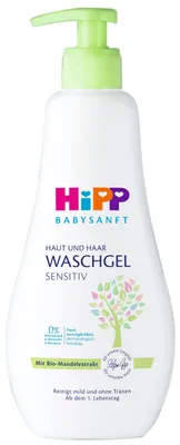 Produktbild von HiPP Babysanft Haut und Haar Waschgel, 400ml, 6er Pack (6 x 400ml)