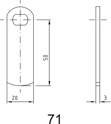 Immagine prodotto di ASSA ABLOY Aletta di bloccaggio per serratura elettronica per armadietti Sense+PIN, n. 71, dritta