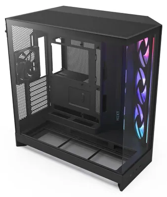 Image de NZXT H9 Flow RGB - Boîtier PC ATX à double compartiment - Noir