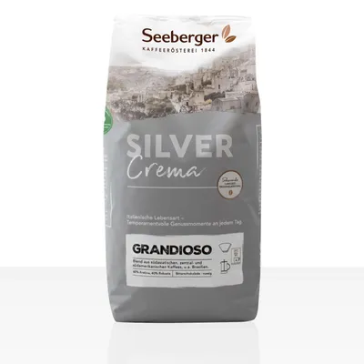 Produktbild von Seeberger Kaffee Silver Crema Grandioso 1kg Kaffeebohnen
