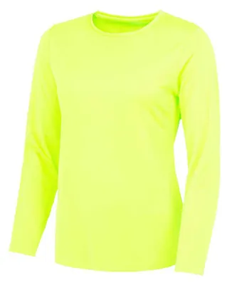 Image de Just Cool - T-shirt à manches longues pour femmes LT3090 (S) (jaune vif)