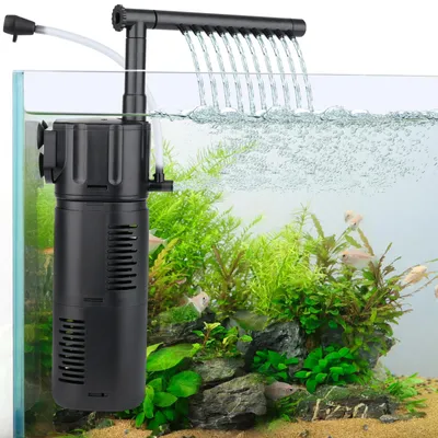 Zdjęcie produktu dla Filtr akwariowy wewnętrzny - moc 5W - wydajność 300 l/h - do akwariów o pojemności 5-15 litrów - regulowany - bardzo cichy - filtr gąbkowy