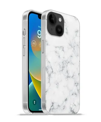 Produktbild von MuchoWow® Handyhülle Schutzhülle Hülle für Apple iPhone 14 - Softcase Marmor - Weiß - Silber - Glitter - Marmoroptik - Chic Silikon Softcase Handy Hülle - Mobiltelefonhülle