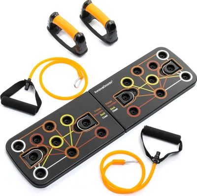 Produktbild von InnovaGoods resistance bands, kraftraining, fitnessbänder set Trainingssystem mit Widerstandsbändern und Pulsher-Übungsanleitung