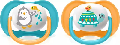 Zdjęcie produktu dla Philips AVENT ultra air SCF080/07 smoczek, Smoczek mega miękki, Ortodontyczne, Silikon, Chłopiec, Możliwość umycia w zmywarce