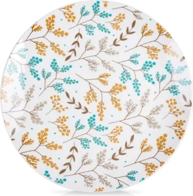 Obrázok produktu pre Krásny biely porcelánový riad s viacfarebným kvetinovým vzorom
