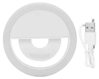 Produktbild von Dimmbare LED-Kreislampe als Handy-Fülllicht, USB-aufladbar, Live-Streaming-Licht