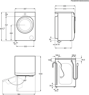 Produktbild von AEG 6000 ProSense® / 7 kg /  der Stiftung Warentest L6FBG51470 Weiß