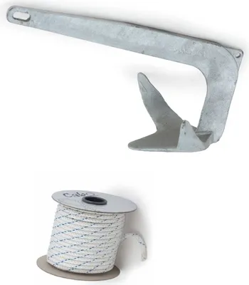 Produktbild von Ankerset mit Bruce Anker 3,5 kg + Leine 20 m Ø 12 mm