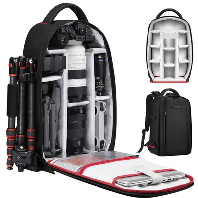 Immagine prodotto di K&F CONCEPT: Zaino fotografico, borsa per fotocamera, zaino per fotocamera con scomparto per laptop