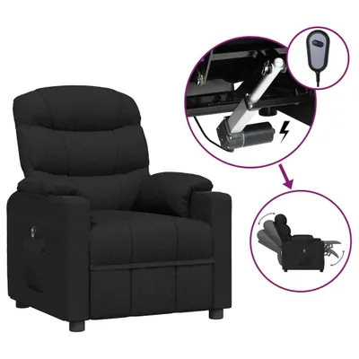 Immagine prodotto di vidaXL Recliner elettrico in tessuto nero