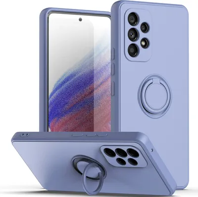 Produktbild von Samsung A33 5G Handyhülle, Ring Halter Ständer Kratzfeste Weiche Silikon schutzhülle für Samsung Galaxy A33 5G Violett