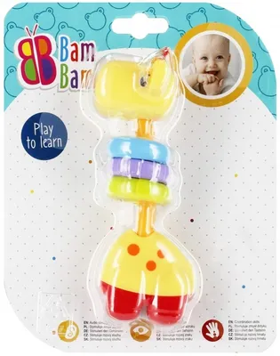 Zdjęcie produktu dla BamBam Żyrafka Grzechotka Zabawka Edukacyjna