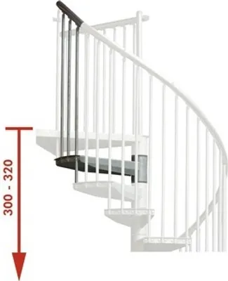 Produktbild von Höhenerweiterung für Spindeltreppe Pertura Zenobia Ø 140 cm für Geschoßhöhe bis 320 cm