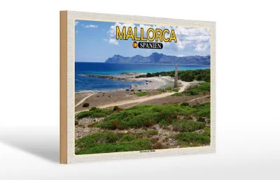 Produktbild von Holzschild Reise 30x20cm Mallorca Spanien Son Serra de Marina Meer