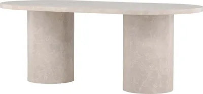 Zdjęcie produktu dla FURNLUX Stół do jadalni Narvik Marble Grey 100cm / Hauptfarbe: Grau / Abmessungen: 100 x 200 x 75 cm