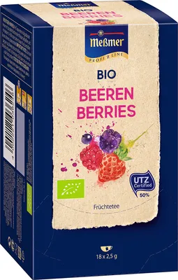 Produktbild von Meßmer Früchtetee Profiline Rote Beeren mit Fruchtprofil 45g