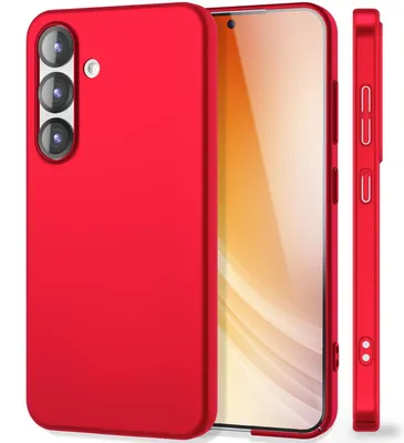 Produktbild von NALIA Ultra Slim Hardcase für Samsung Galaxy S25 Plus – Anti-Fingerprint & 0.5mm Dünn – PUREFIT (Matt & Leicht) – Marke aus Berlin – Flammenrot