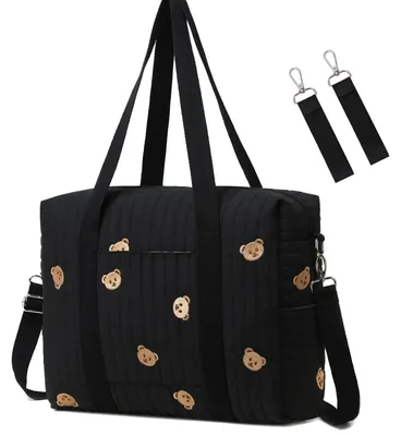 Produktbild von Wickeltasche Wickelrucksack Tragetasche - Mit isolierten Fächern - Mit Kinderwagenhaken - Für Reisen
