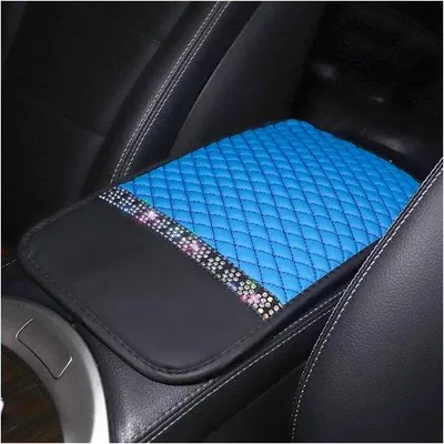 Produktbild von Universelles Autokissen aus Leder, Blau, Wasserfest, Geruchlos, für Mittelkonsole