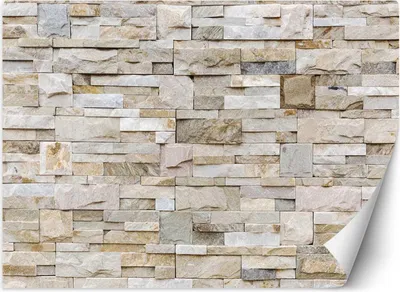 Produktbild von Vlies fototapete Beigefarbene Sandsteinmauer 400x280 cm Feeby Beige inkl. Kleber einfache Montage