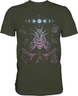 Produktbild von Mond Biene Insekten T-Shirt – Urban Khaki / M