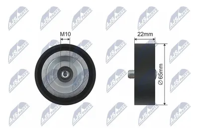 Produktbild von NTY RNK-KA-003 Umlenkrolle Keilrippenriemen 65mm für HYUNDAI Tucson (TL, TLE) für KIA SPORTAGE (SL)