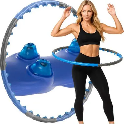 Obrázek produktu pro Magnetická hula hoop obruč s cvočky, 110 cm - Intenzivní masáž