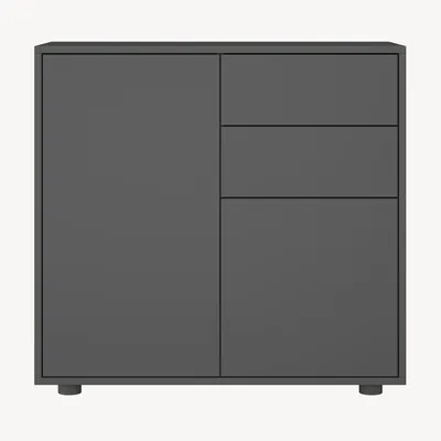Produktbild von Sideboard ‘Paarl’ mit 2 Türen und 2 Schubladen 74 x 79 x 36 cm Dunkelgrau, matt
