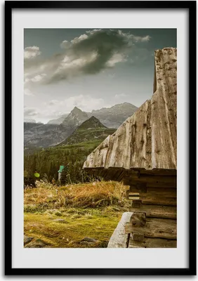 Produktbild von Bild - Bilderrahmen - 50 cm x 70 cm - MDF - Rahmen - Wandkunst Sonnenuntergang Tatra-Gebirge