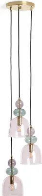 Produktbild von Pendelleuchte Metall und Glas Tri Baudelaire Rosa