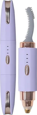 Obrázok produktu pre INF Elektrický vyhrievací kulma na riasy a zastrihávač obočia 2 v 1 USB nabíjateľný Fialová