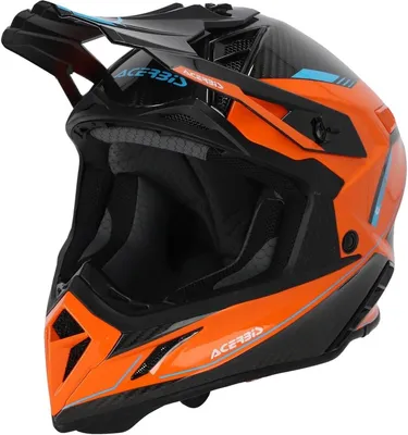 Produktbild von Motocross-Helm aus Carbon in Orange, Größe S