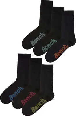 Produktbild von Bench Socken Damen Herren Basic Socken für Freizeit und Alltag 6 -teilig schwarz Größe 47/48