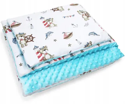 Produktbild von Kerstin MINKY Decke 100x135 cm mit Kissen für Kinder