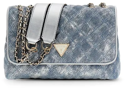 Produktbild von Guess Umhängetasche Cerelia Shoulder Sat Metallic Denim
