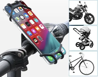Produktbild von Rockbros Universal Fahrrad Handyhalterung – 360° drehbar, stoßfest & rutschfest – Smartphone Halter für Fahrrad, E-Bike & Roller