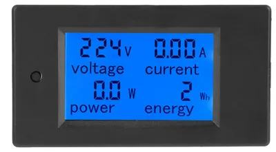 Produktbild von PEACEFAIR PZEM-021 Digitales LCD-Display für Wechselspannung, Stromstärke und Energiemessung, 20 A, AC 80šC260 V