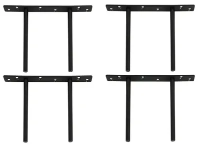 Immagine prodotto di Supporti a scomparsa neri, set da 4, 150 mm