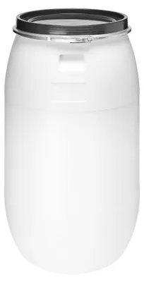 Image de Garronda Fût en plastique 220L Fût alimentaire en plastique HDPE pour maison&jardin GD-0078, Blanc
