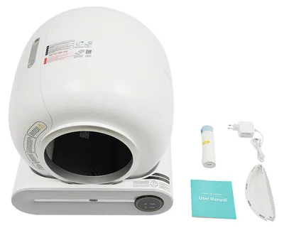 Immagine prodotto di Lettiera intelligente per gatti - Autopulente e automatica - Ampia capacità 65L - Controllo tramite app - Wi-Fi 2,4 GHz - Bianco
