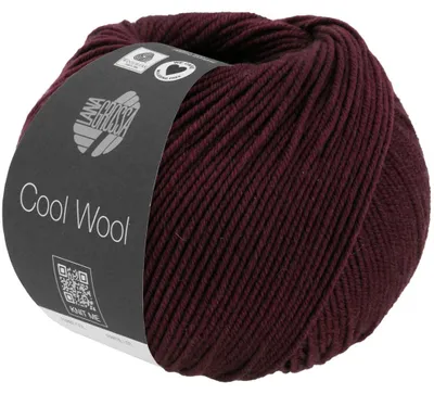Produktbild von Lana Grossa COOL WOOL Mélange 50 g Extrafeine Wolle 160 m Farbe 1404 - Schwarzrot meliert