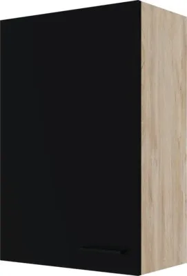 Produktbild von Flex Well Hängeschrank Capri BxTxH 60 x 32 x 89 cm schwarz matt antifingerprint zerlegt Anschlag reversibel 00012591