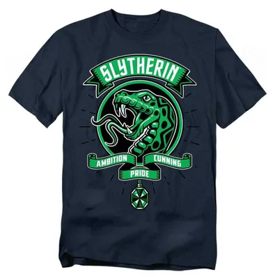 Immagine prodotto di Maglietta "Serpeverde" di Harry Potter, unisex, per uomo/donna, modello TV42266 (taglia 4XL), colore blu navy