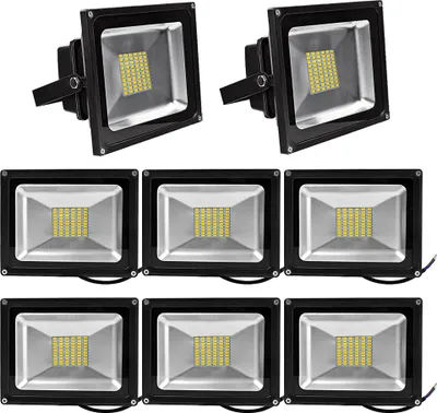 Produktbild von Greenmigo 8pcs 50W LED Strahler Fluter SMD LED Fluter,IP65 Flutlicht Leuchtmittel Baustrahler Scheinwerfer Warmweiß Wandstrahler Außenstahler Leuchtmittel 85-265V AC